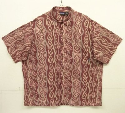 画像1: 90'S PATAGONIA コットン 半袖シャツ 総柄 (VINTAGE)