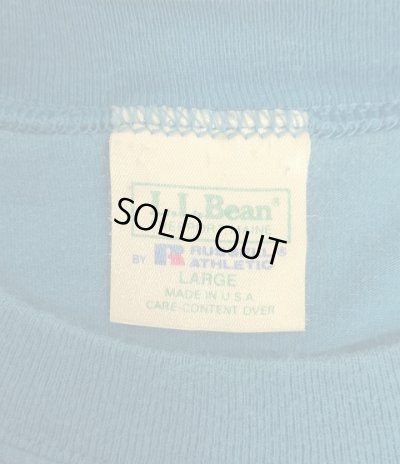 画像2: 90'S LL Bean x RUSSELL ATHLETIC ポケット付き 長袖 Tシャツ ブルー USA製 (VINTAGE)