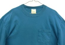 他の写真1: 90'S LL Bean x RUSSELL ATHLETIC ポケット付き 長袖 Tシャツ ブルー USA製 (VINTAGE)