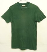 70'S LL Bean "筆記体タグ" シングルステッチ 半袖 Tシャツ ダークグリーン (VINTAGE)