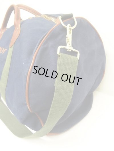 画像5: 80'S LL Bean キャンバス/レザー ダッフルバッグ ネイビー/オリーブ USA製 (VINTAGE)