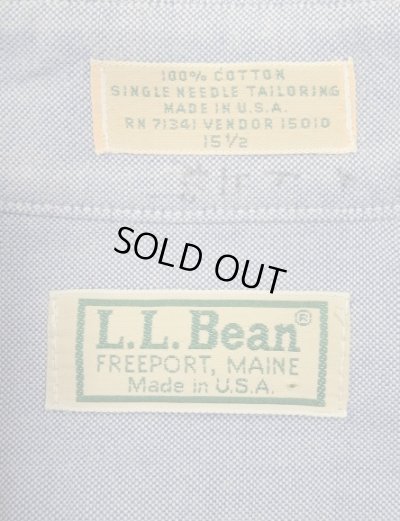 画像2: 80'S LL Bean オックスフォード 半袖 BDシャツ ブルー USA製 (VINTAGE)