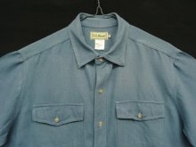 他の写真1: 90'S LL Bean シルク100% 半袖 シャツ ダークブルー (VINTAGE)