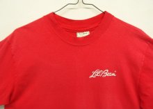 他の写真1: 80'S LL Bean "筆記体ロゴ" シングルステッチ 半袖 Tシャツ レッド USA製 (VINTAGE)