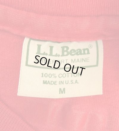 画像2: 80'S LL Bean "筆記体ロゴ" シングルステッチ 半袖 Tシャツ レッド USA製 (VINTAGE)