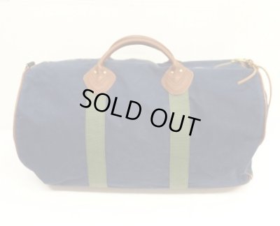 画像7: 80'S LL Bean キャンバス/レザー ダッフルバッグ ネイビー/オリーブ USA製 (VINTAGE)