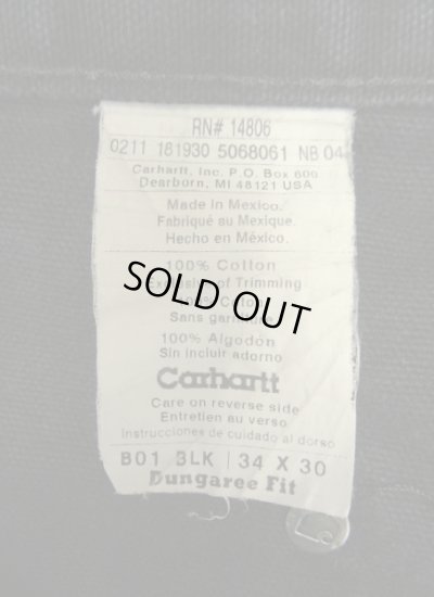 画像2: CARHARTT ダブルニー ダック ペインターパンツ ブラック W34L30 メキシコ製 (VINTAGE)