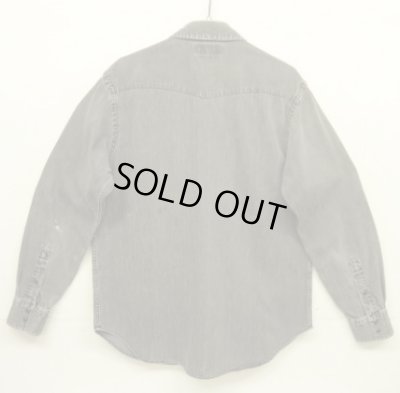 画像3: 90'S RALPH LAUREN "WESTERN" デニム 長袖 ウエスタンシャツ ブラック (VINTAGE)