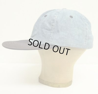 画像3: 90'S RALPH LAUREN "POLO SPORT" ロゴ刺繍 デニム ベースボールキャップ ツートンカラー USA製 (VINTAGE)