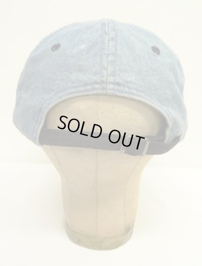 画像4: 90'S RALPH LAUREN "POLO SPORT" ロゴ刺繍 デニム ベースボールキャップ ツートンカラー USA製 (VINTAGE)