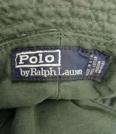 画像5: 90'S RALPH LAUREN ロゴ刺繍 ハット カーキ USA製 (VINTAGE)