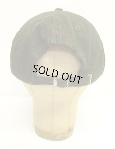 画像4: 90'S RALPH LAUREN ロゴ刺繍 ベースボールキャップ オリーブ USA製 (VINTAGE)