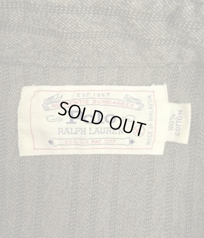 画像2: 80'S RALPH LAUREN "白タグ" ブラックシャンブレー ウエスタンシャツ ストライプ (VINTAGE)