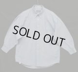 90'S LANDS' END コットン100% シャンブレー 長袖 BDシャツ ブルー USA製 (VINTAGE)