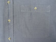 他の写真2: 90'S LANDS' END コットン100% シャンブレー 長袖 BDシャツ ブルー USA製 (VINTAGE)