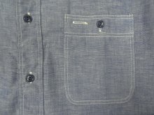 他の写真2: 60'S SEARS コットン100% 猫目ボタン シャンブレー 長袖 ワークシャツ ブルー USA製 (DEADSTOCK)