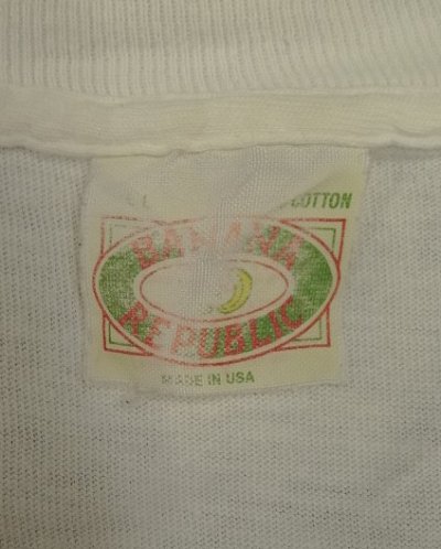 画像2: 80'S BANANA REPUBLIC バックプリント シングルステッチ ポケット付き 半袖 Tシャツ USA製 (VINTAGE)