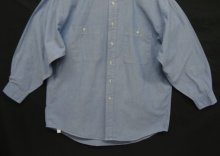 他の写真3: 90'S LANDS' END コットン100% シャンブレー 長袖 BDシャツ ブルー USA製 (VINTAGE)