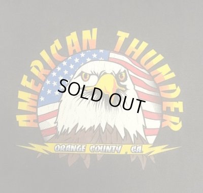 画像7: 90'S AMERICAN THUNDER 両袖＆両面プリント 長袖 Tシャツ ブラック (VINTAGE)