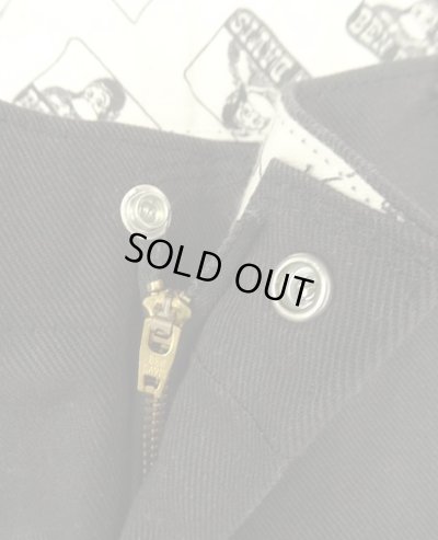 画像4: BEN DAVIS "FRISCO PANTS" トップスナップボタン フリスコパンツ ブラック USA製 (MINT CONDITION)