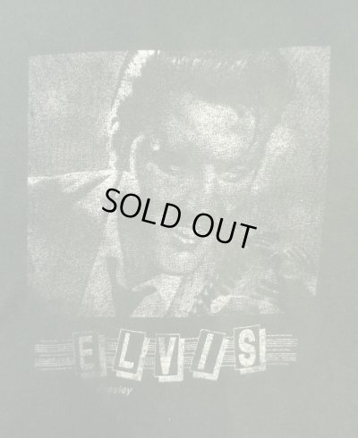 画像2: 90'S ELVIS PRESLEY シングルステッチ 半袖 Tシャツ フェードブラック (VINTAGE)