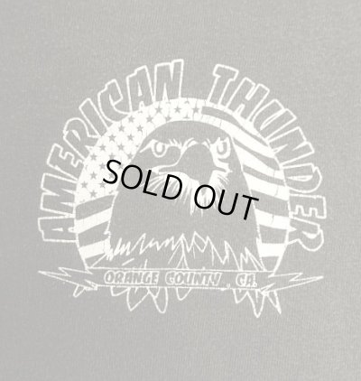 画像3: 90'S AMERICAN THUNDER 両袖＆両面プリント 長袖 Tシャツ ブラック (VINTAGE)