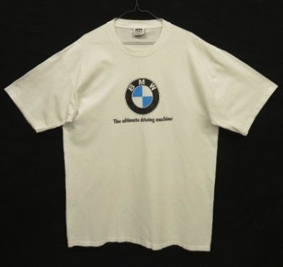 画像1: 90'S BMW シングルステッチ 半袖 Tシャツ ホワイト USA製 (VINTAGE)