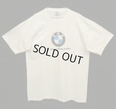 画像1: 90'S BMW シングルステッチ 半袖 Tシャツ ホワイト USA製 (VINTAGE)