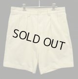 90'S RALPH LAUREN "TYLER SHORT" ツープリーツ チノショーツ オフホワイト (VINTAGE)