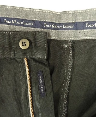 画像2: 90'S RALPH LAUREN "HAMMOND PANT" ツープリーツ チノパンツ 後染めブラック (VINTAGE)