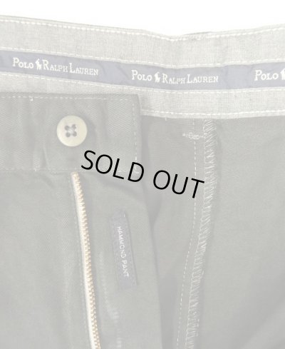 画像2: 90'S RALPH LAUREN "HAMMOND PANT" ツープリーツ チノパンツ 後染めブラック (VINTAGE)