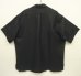 画像4: 90'S RALPH LAUREN シルク/リネン 裾ロゴ 半袖 オープンカラーシャツ ブラック (VINTAGE) (4)