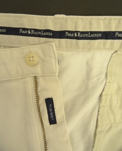 画像2: 90'S RALPH LAUREN "TYLER SHORT" ツープリーツ チノショーツ オフホワイト (VINTAGE)