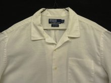 他の写真1: 90'S RALPH LAUREN "CALDWELL" コットン 裾ロゴ 半袖 オープンカラーシャツ ホワイト (VINTAGE)