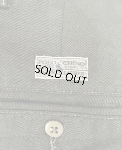 画像4: 90'S RALPH LAUREN "HAMMOND PANT" ツープリーツ チノパンツ 後染めブラック (VINTAGE)