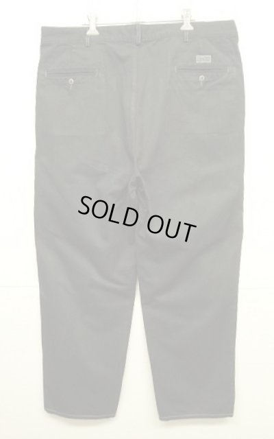 画像3: 90'S RALPH LAUREN "HAMMOND PANT" ツープリーツ チノパンツ 後染めブラック (VINTAGE)