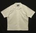 画像1: 90'S RALPH LAUREN "CALDWELL" コットン 裾ロゴ 半袖 オープンカラーシャツ ホワイト (VINTAGE) (1)