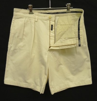 画像3: 90'S RALPH LAUREN "TYLER SHORT" ツープリーツ チノショーツ オフホワイト (VINTAGE)