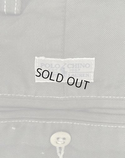 画像4: 90'S RALPH LAUREN "HAMMOND PANT" ツープリーツ チノパンツ 後染めブラック (VINTAGE)