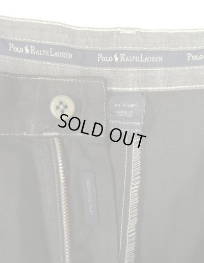 画像2: 90'S RALPH LAUREN "HAMMOND PANT" ツープリーツ チノパンツ 後染めブラック (VINTAGE)