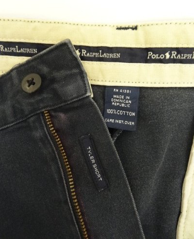 画像2: 90'S RALPH LAUREN "TYLER SHORT" ツープリーツ チノショーツ ネイビー (VINTAGE)