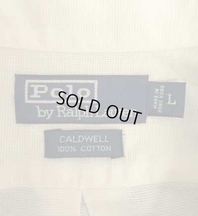画像2: 90'S RALPH LAUREN "CALDWELL" コットン 裾ロゴ 半袖 オープンカラーシャツ ホワイト (VINTAGE)