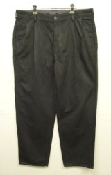 90'S RALPH LAUREN "HAMMOND PANT" ツープリーツ チノパンツ 後染めブラック (VINTAGE)