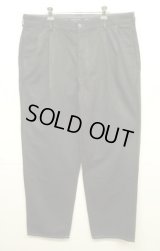 90'S RALPH LAUREN "HAMMOND PANT" ツープリーツ チノパンツ 後染めブラック (VINTAGE)