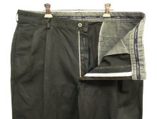 他の写真1: 90'S RALPH LAUREN "HAMMOND PANT" ツープリーツ チノパンツ 後染めブラック (VINTAGE)