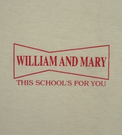 画像6: 90'S COLLEGE OF WILLIAM & MARY シングルステッチ 両面プリント 半袖 Tシャツ ホワイト USA製 (DEADSTOCK)