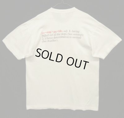 画像4: 90'S UNSTOPPABLE シングルステッチ 両面プリント 半袖 Tシャツ ホワイト USA製 (VINTAGE)