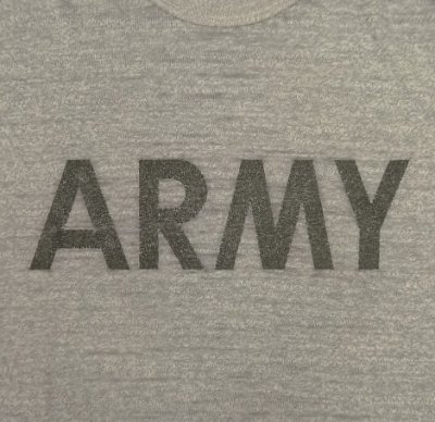 画像3: 80'S CHAMPION "ARMY" トリコタグ シングルステッチ 半袖 Tシャツ ヘザーグレー USA製 (VINTAGE)