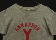 他の写真1: 70〜80'S UNKNOWN "染み込みプリント" シングルステッチ 半袖 Tシャツ ヘザーグレー (VINTAGE)