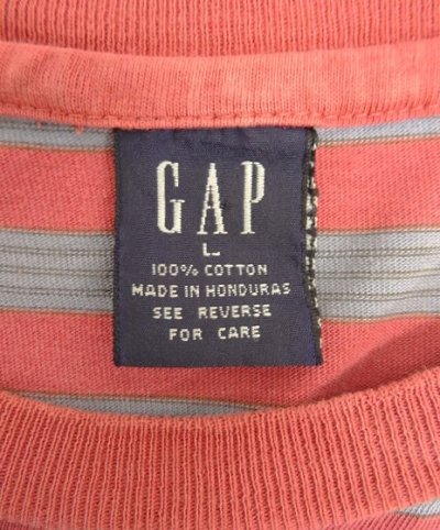 画像2: 90'S GAP 旧タグ ポケット付き 半袖 Tシャツ ボーダー柄 (VINTAGE)